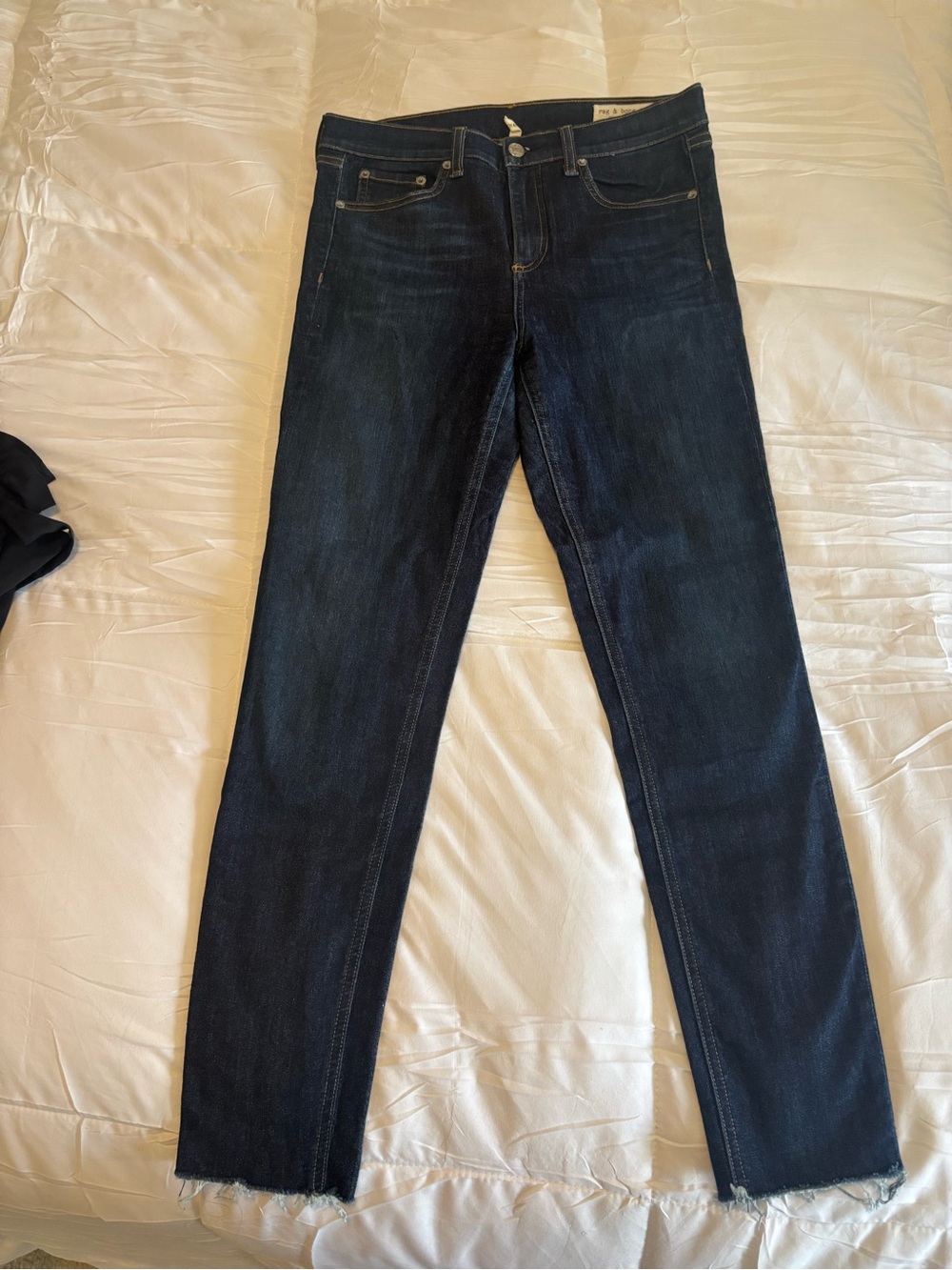 rag & bone Dark Indigo 10 Inch Ankle Skinny Jeans